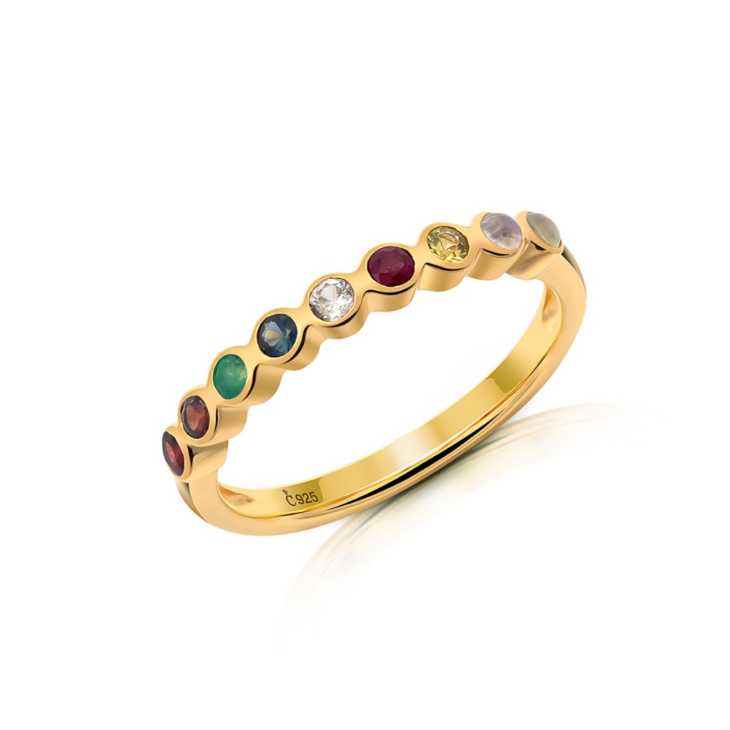 Jewellista خاتم التسعة أحجار الحقيقية Amity — صورة 3