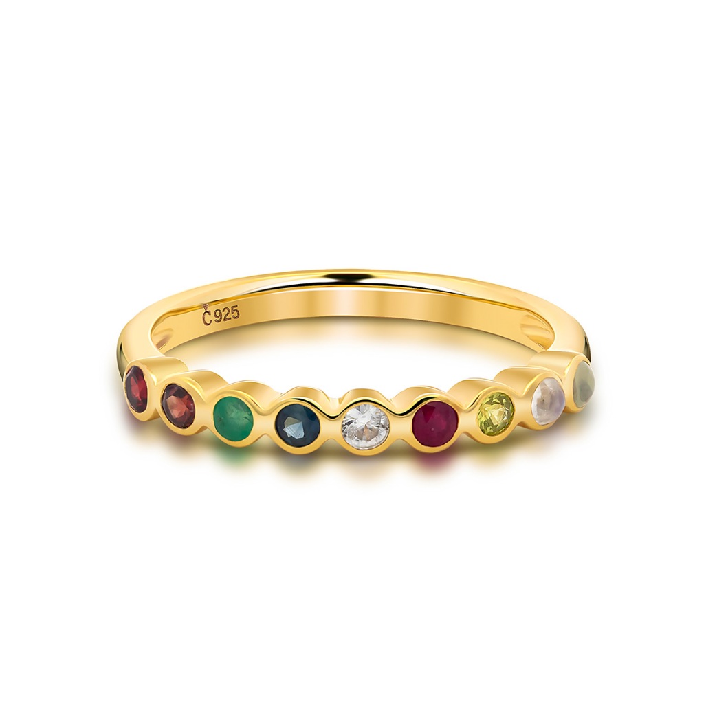 Jewellista خاتم التسعة أحجار الحقيقية Amity — صورة 2