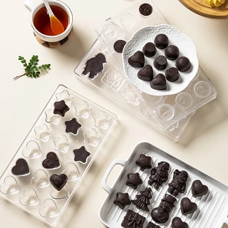 Bakery D'VER ❤️ พิมพ์ Chocolate truffle พลาสติกแข็งอย่างดี พิมพ์ช็อคโกแลต มีลายคริสมาสต์