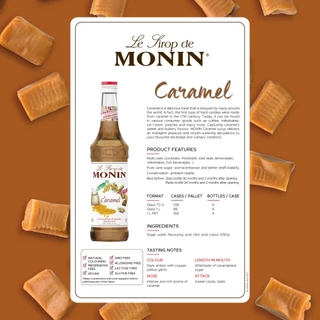 MONIN Caramel Syrup น้ำเชื่อมกลิ่นคาราเมล 1L