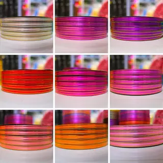 ริบบิ้นขอบทอง ตราTW เบอร์ 2 ม้วนใหญ่ ยาว 250 หลา ริบบิ้นพับเหรียญโปรยทาน สีสวย พับง่าย ครบทุกสี (ราคาต่อ1)