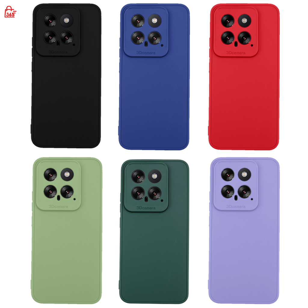 เคส สำหรับ Xiaomi 14 เคสซิลิโคนนิ่ม กันกล้อง สีพาสเทล TPU หนา
