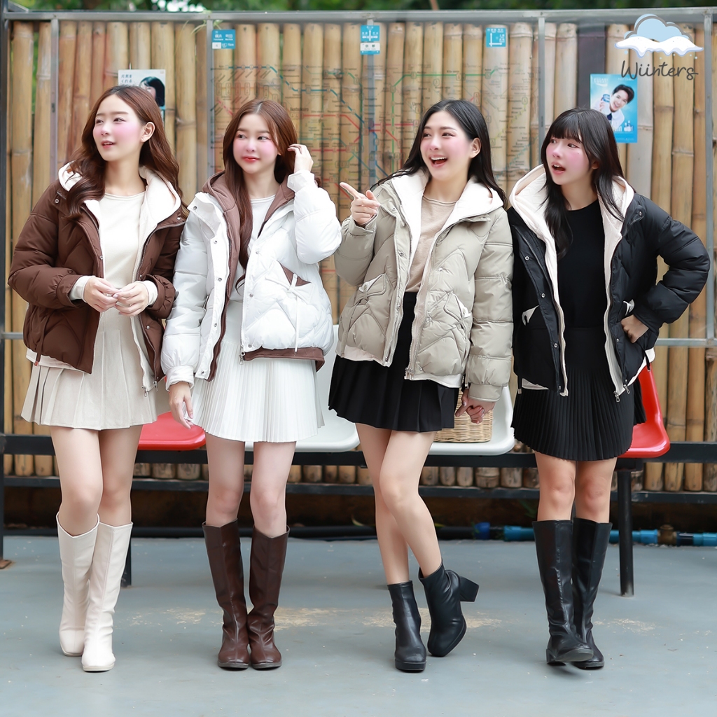 [ LB-091 l Cookie Coat l Ruby Sweater l Ivi Skirt ]​ เสื้อโค้ท โค้ท มีฮู้ด l เสื้อแขนยาวl กระโปรงพลีท กระโปรง - รูปที่ 2