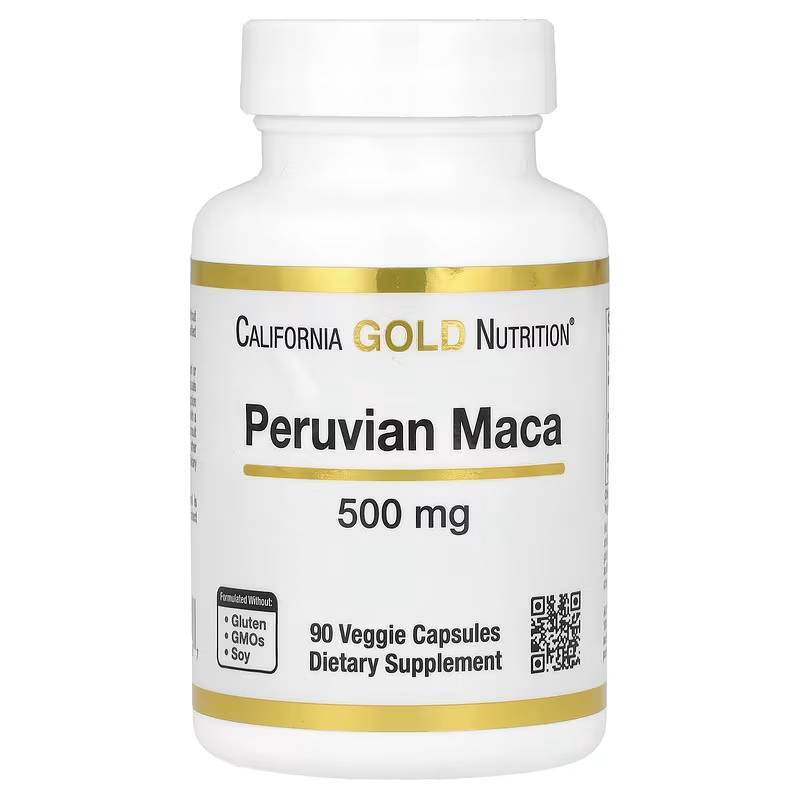 รากมาคา โสมเปรู California Gold Nutrition, Peruvian Maca, 500 mg, 90 Veggie Capsules