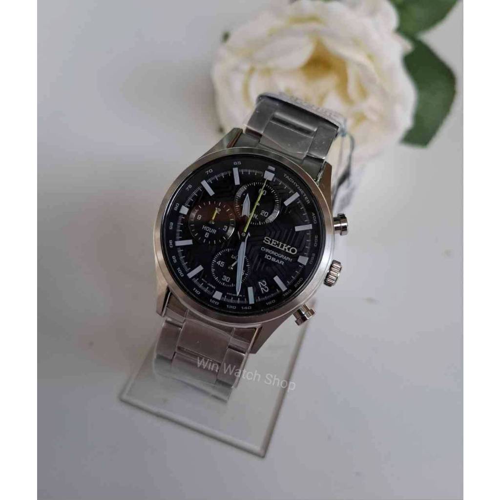 นาฬิกา Seiko Quartz Chronograph รุ่น SSB419P1 นาฬิกาข้อมือผู้ชาย กระจก Sapphire ของแท้ 100% ประกันศุนย์ Seiko ไทย