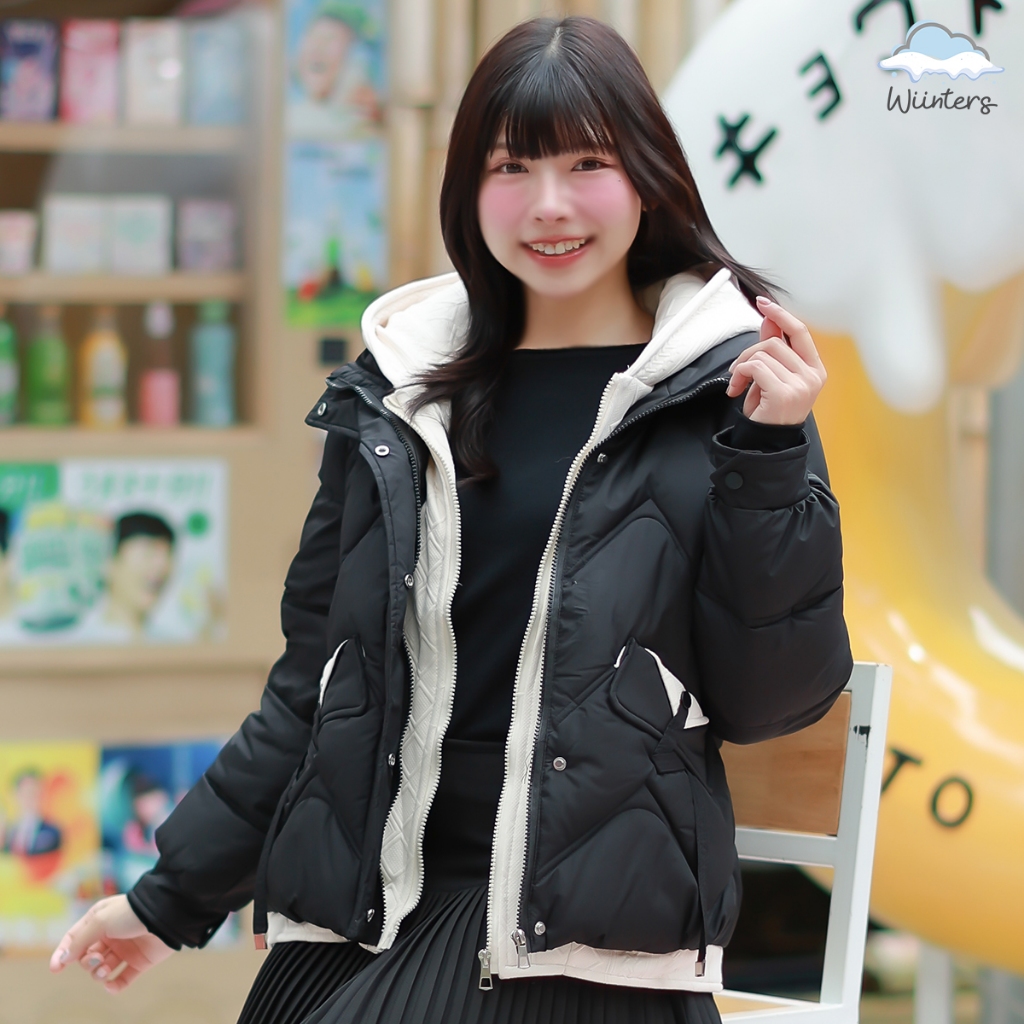 [ LB-091 l Cookie Coat l Ruby Sweater l Ivi Skirt ]​ เสื้อโค้ท โค้ท มีฮู้ด l เสื้อแขนยาวl กระโปรงพลีท กระโปรง - รูปที่ 6