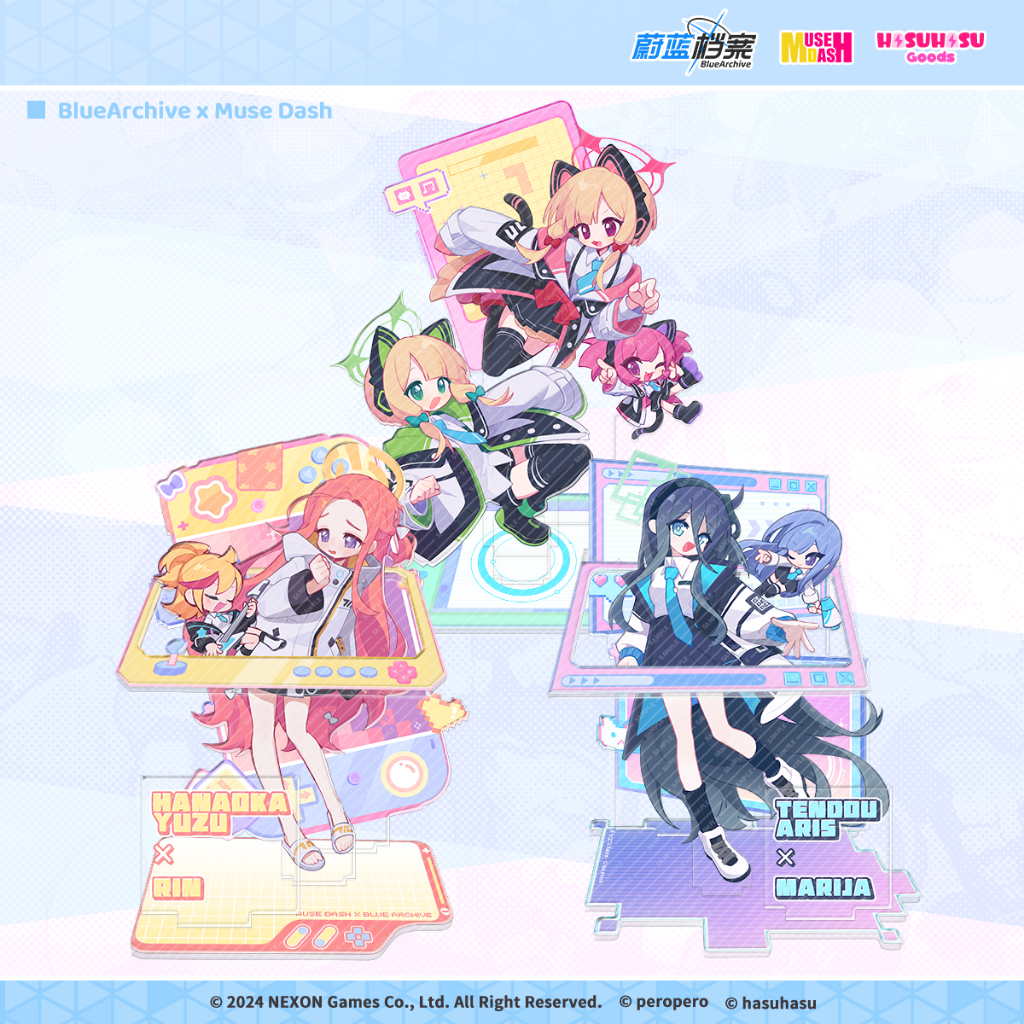 [Pre-order/อ่านรายละเอียดก่อนสั่ง] Acrylic Stand -  Muse Dash x Blue Archive