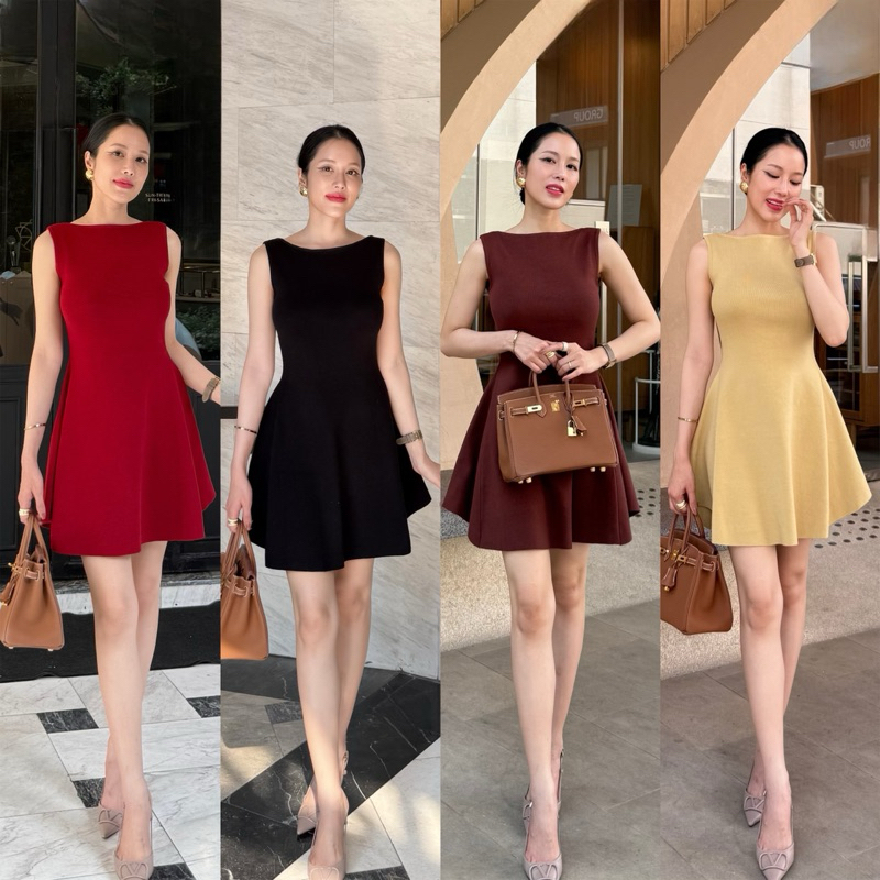 LITAS : NUNA DRESS เดรสสั้น เดรสสั้นกระโปรงบาน เดรสOld Money Style