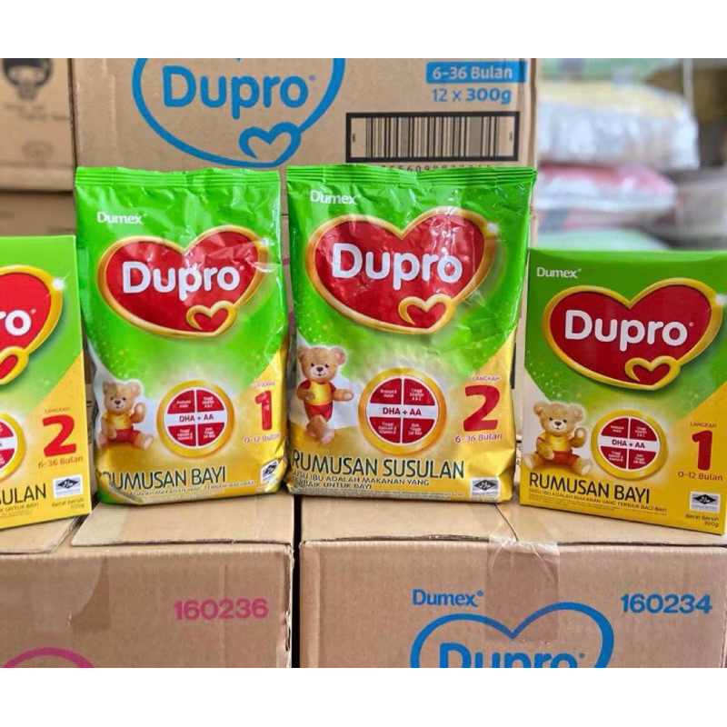 🧸นมผง Dumex Dupro🧸 (ดูเม็กซ์ ดูโปร) สูตร 1 และสูตร 2  นมผงเด็กนำเข้า ราคาถูก