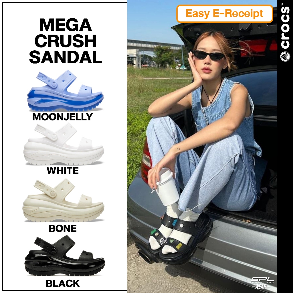[ลด30% เก็บโค้ด 11XTRA30] Crocs รองเท้าแตะ Classic Mega Crush 207989-001 / 207989-2Y2 /207989-100 / 