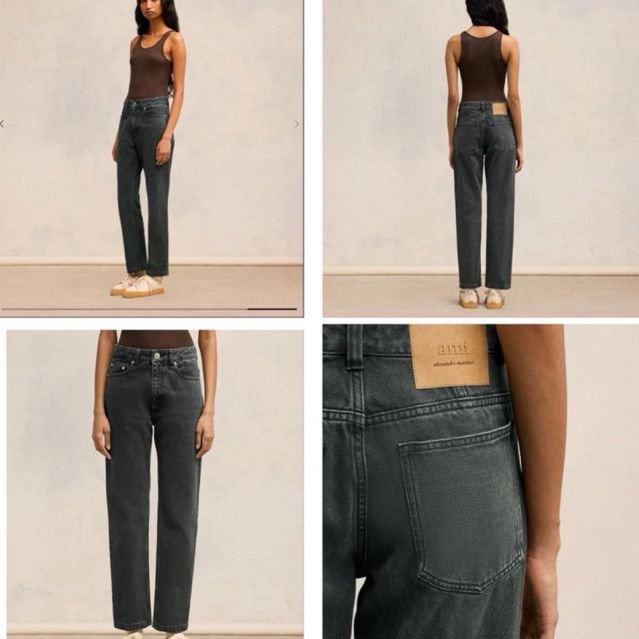 กางเกงยีนส์ JEAN LARGE FIT BLEU USÉ AMI PARIS