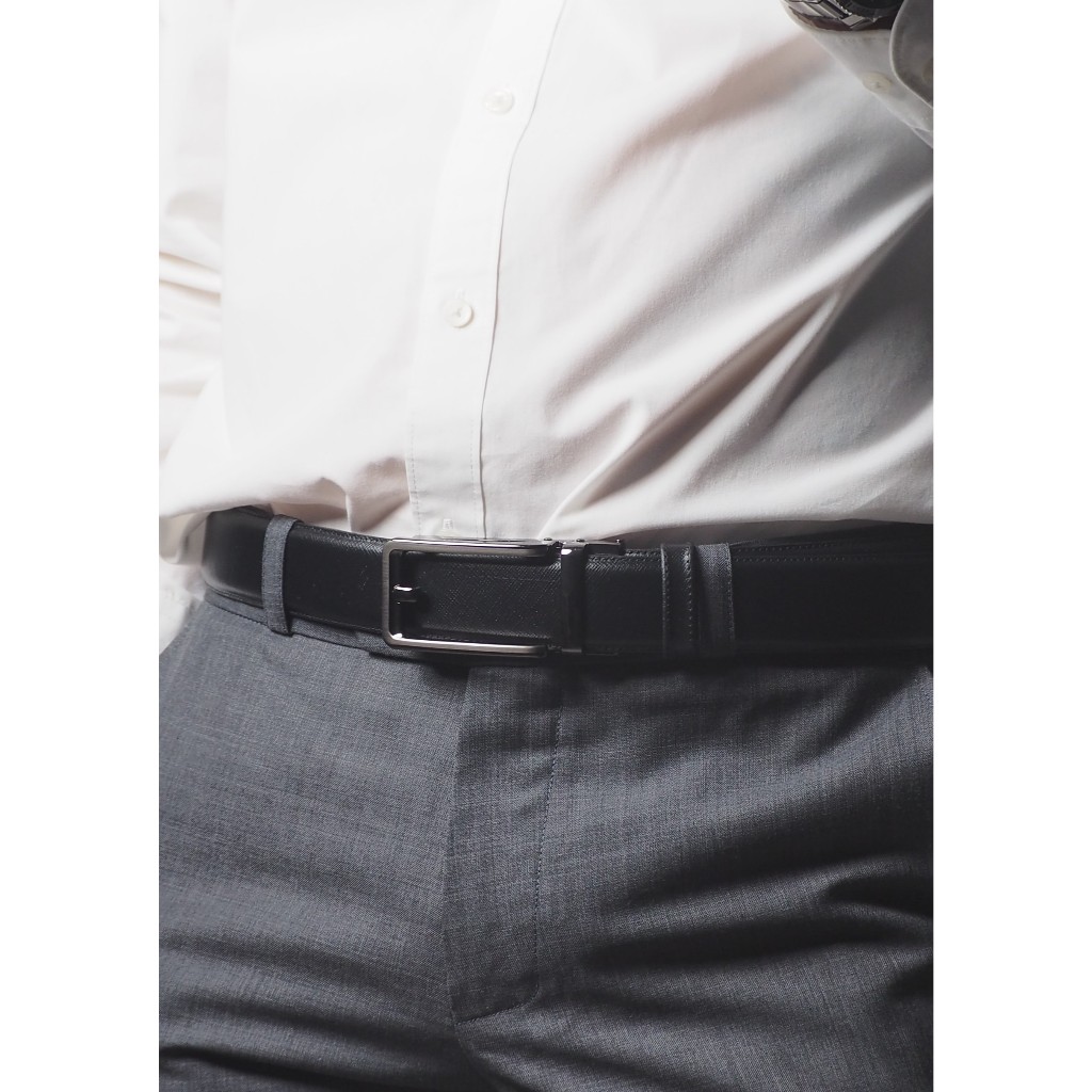 Autolock-belt saffiano-leather เข็มขัดออโต้ล็อค-หนังซาฟเฟียโน 1.3"