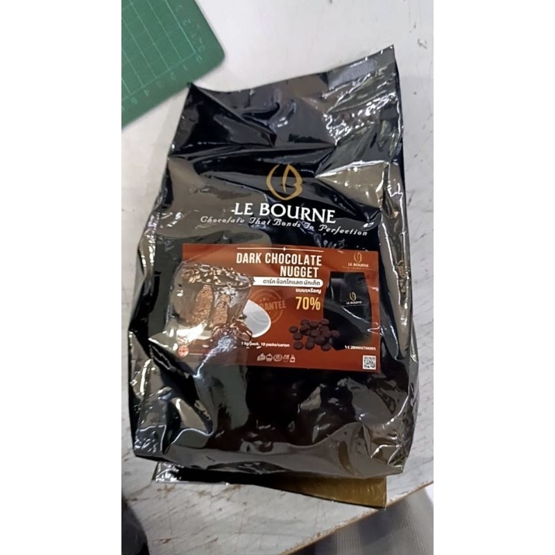 70% 1kgLE BOURNE DARK CHOCOLATE NUGGET ดาร์ก ช็อคโกแลต 70% แบบเหรียญ