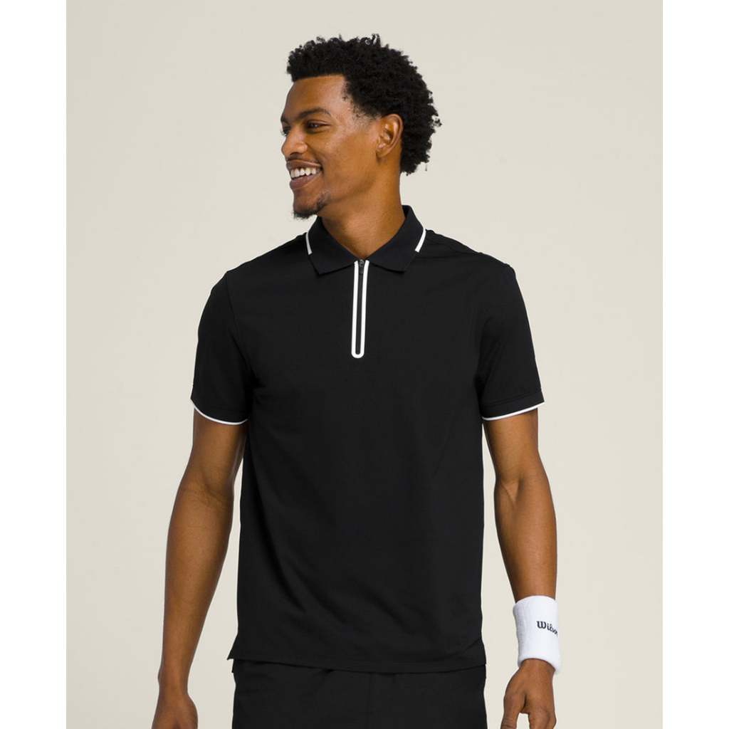 Wilson Men ADVANTAGE ZIP POLO เสื้อโปโล WM00261511BKA Official Store
