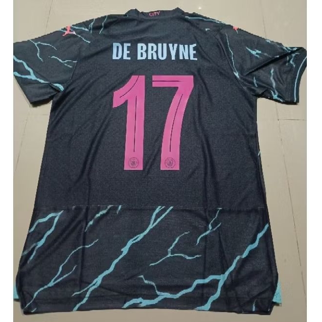 เสื้อฟุตบอลทีมแมนซิตี้ เกรดเพลเยอร์ third ชุด3 2023-2024 player 17 DE BRUYNE