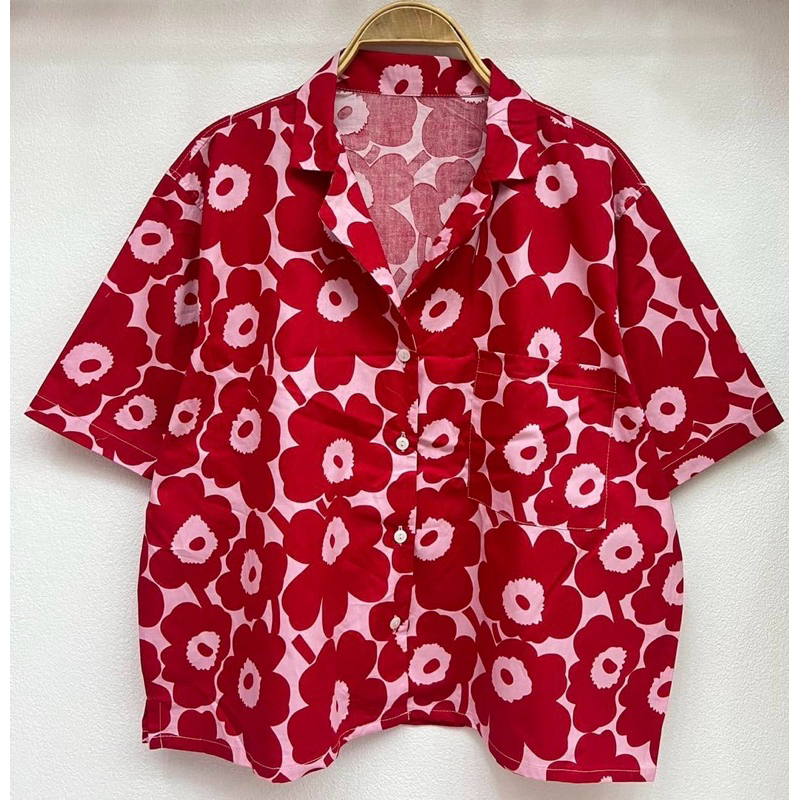 เสื้อคอปกฮาวาย ผ้าคอตตอนญี่ปุ่น เนื้อผ้านุ่มใส่สบายไม่ร้อน มีกระเป๋าหน้าใช้งานได้จริง สินค้าผลิตในไทย