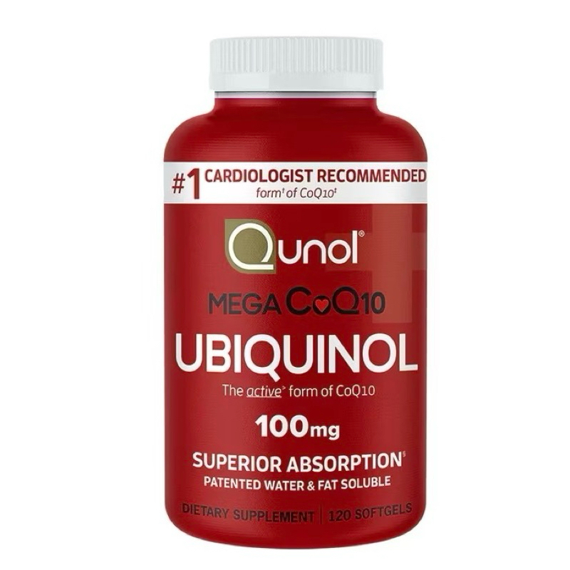 Qunol Mega CoQ10 120 เม็ดUbiquinol 100 mgไซน์ใหญ่Exp.10/2027