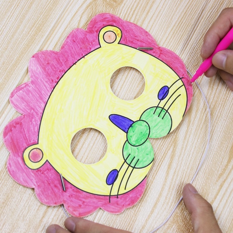 GTRmall(1512) หน้ากากระบายสี หน้ากาก DIY ของเล่นเสริมพัฒนาการ
