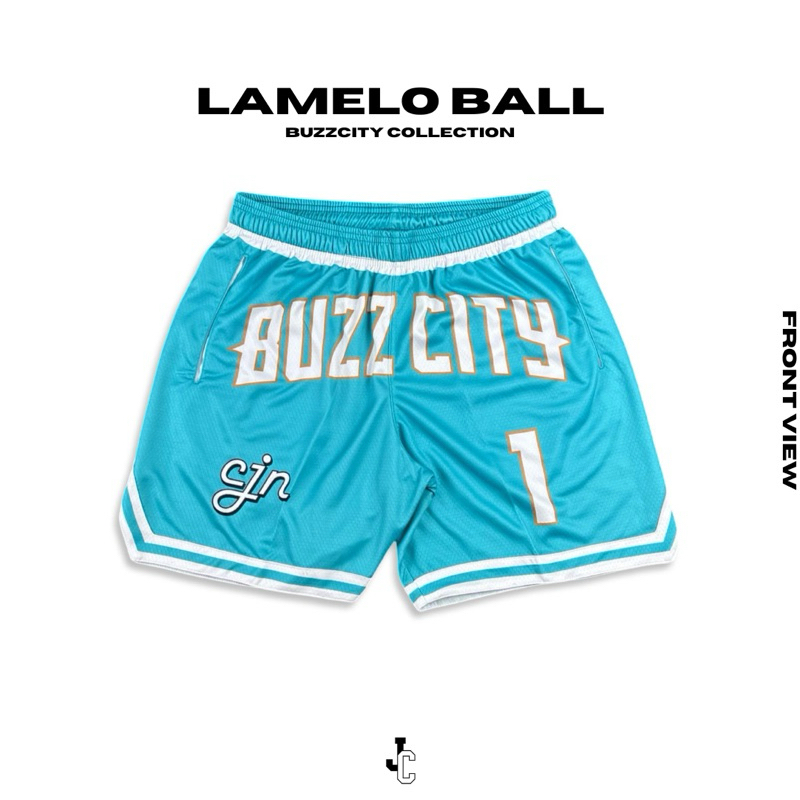 JcooN’ Lamelo Ball BuzzCity Collection Basketball Shorts กางเกงบาสขาสั้น กางเกงบาส NBA