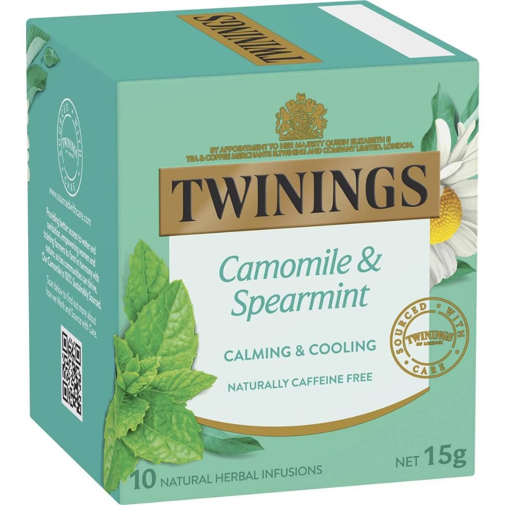 ทไวนิงส์ ชาคาโมมายล์ แอนด์ สเปียร์มิ้นท์ 10 ซอง /Twining's Camomile & Spearmint Herbal Infusions Tea Bags 10 pack