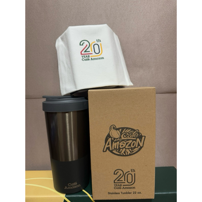 แก้วสแตนเลส Cafe Amazon 20 ปี 22 oz