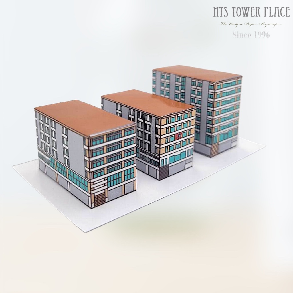 โมเดลตึกกระดาษ โรงแรมบีทู สวนหลวง ร.9 ศรีนครินทร์ 42 บูติค แอนด์ บัดเจท สูง 8 ชั้น - รูปที่ 2