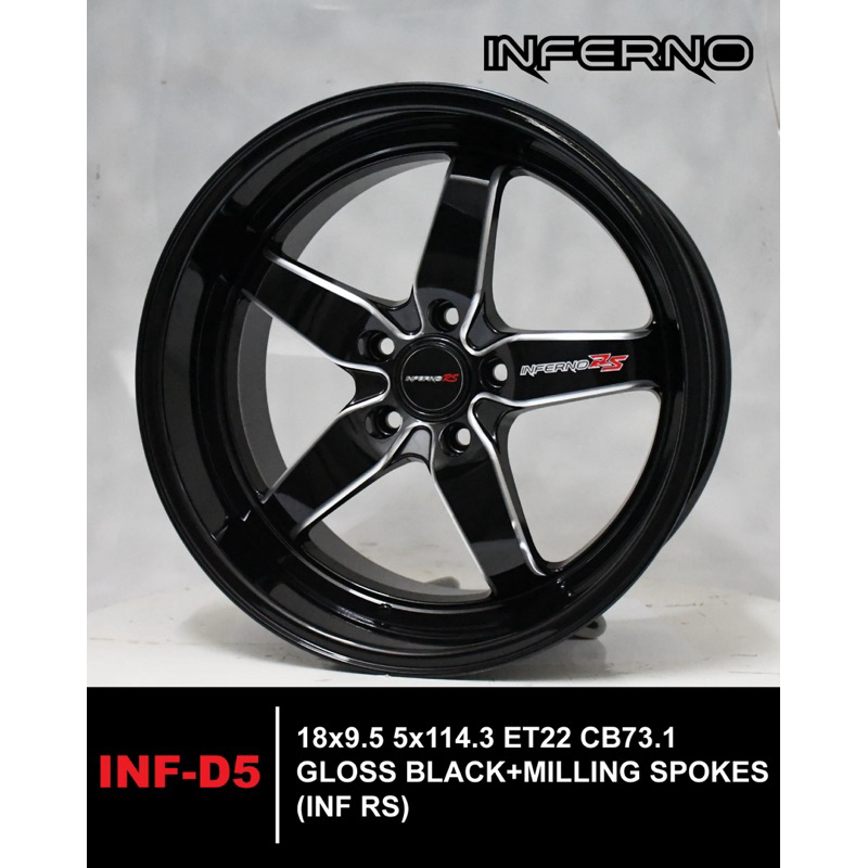 ล้อแม็กขอบ18x9.5/10.5 5x114.3 INFERNO