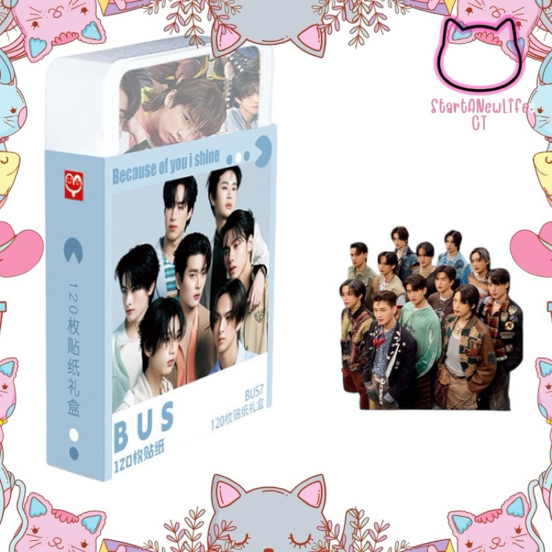 พร้อมส่ง สติกเกอร์ bus 120 รูปไม่ซ้ำกัน