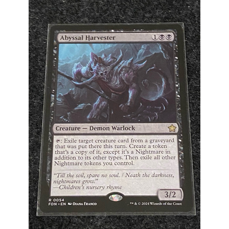 [MTG][FDN] Foundations: Abyssal Harvester การ์ดแท้ Magic The Gathering