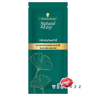 Schwarzkopf Natural & Easy Hair Color Shampoo / Repair Serum Hair Mask 12mL ชวาร์สคอฟ แชมพูปิดผมขาว สูตรออแกนิค