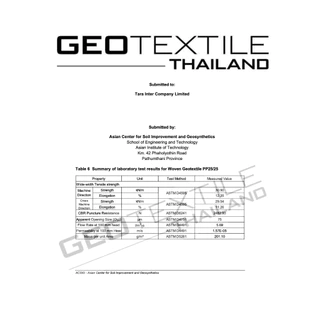 Geotextile TWP50 แผ่นกันวัชพืช กันหญ้า (มีหลายขนาด) เกรดวิศวกรรม ระบายน้ำได้ กันดินทรุด สำหรับสวนหิน