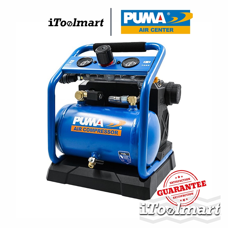 PUMA ปั๊มลมชนิด เงียบ แบบไร้น้ำมัน FORCE BL 20V 280W ขนาดถัง 3 ลิตร (ตัวเปล่า)