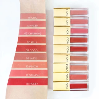 YOU Rouge Velvet Matte Lip Cream วายโอยู รูจเวลเวท แมทลิป เนื้อเนียน บางเบา แห้งเร็ว 4.5 กรัม