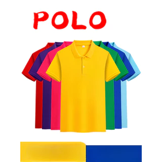 เสื้อโปโล POLO เสื้อคอปกแขนสั้นผู้ชายผู้หญิง เสื้อแขนสั้นคอปก Unisex ผ้าไมโครโพลีเอสเตอร์