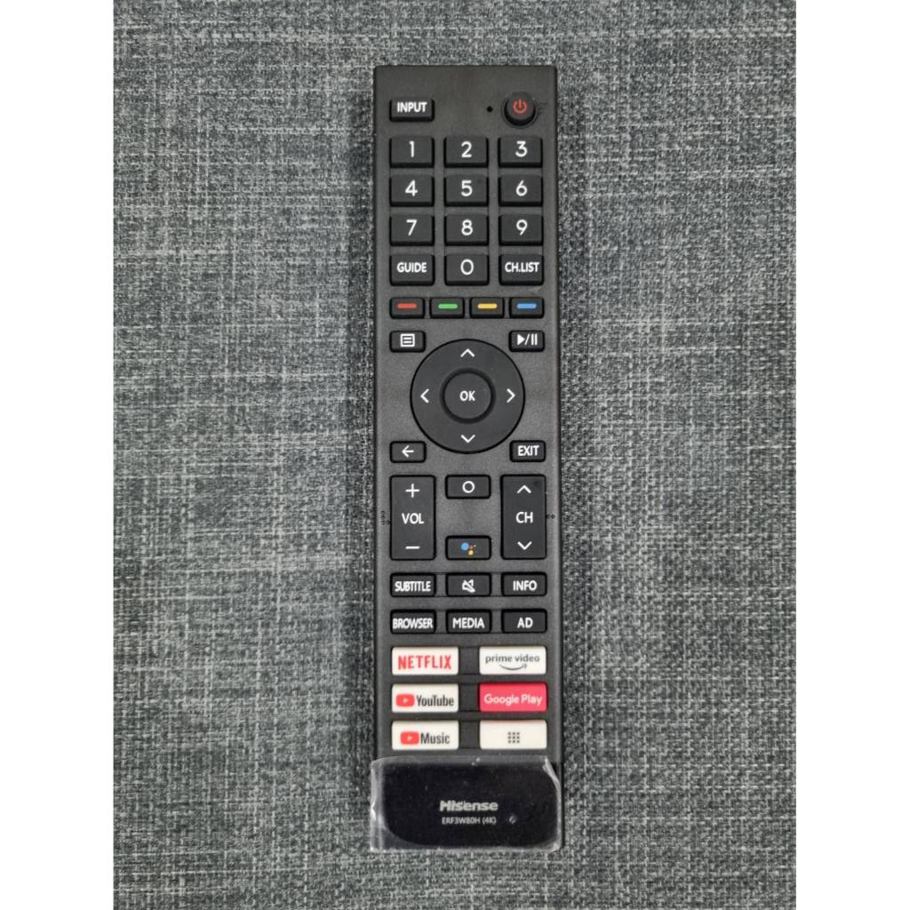รีโมททีวี Hisense รุ่น ERF3W80H (4k) Smart android TV (สั่งงานด้วยเสียงได้) ของแท้ศูนย์ 100%