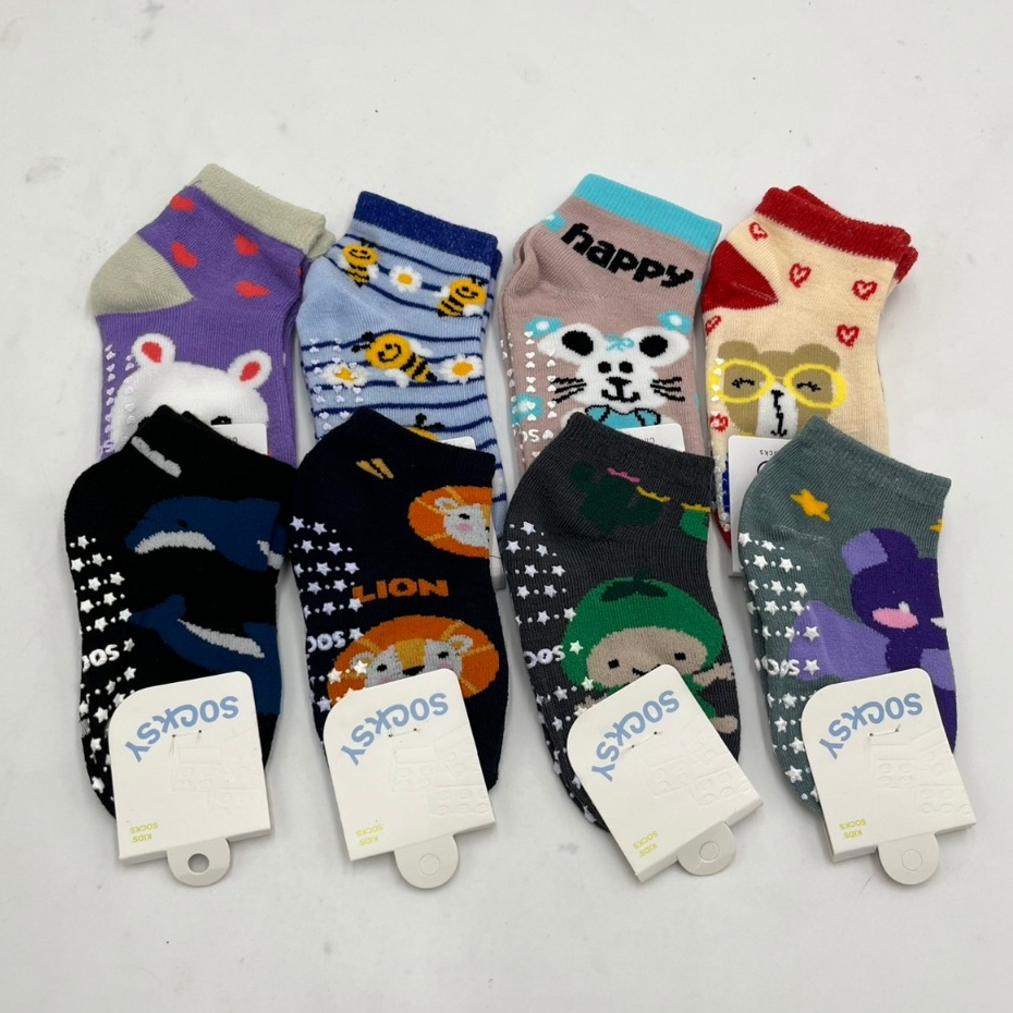 ถุงเท้ากันลื่นเด็กเล็ก มีตั้งแต่เด็กแรกเกิด สินค้าพร้อมส่ง คละลาย ลายใหม่ตลอด