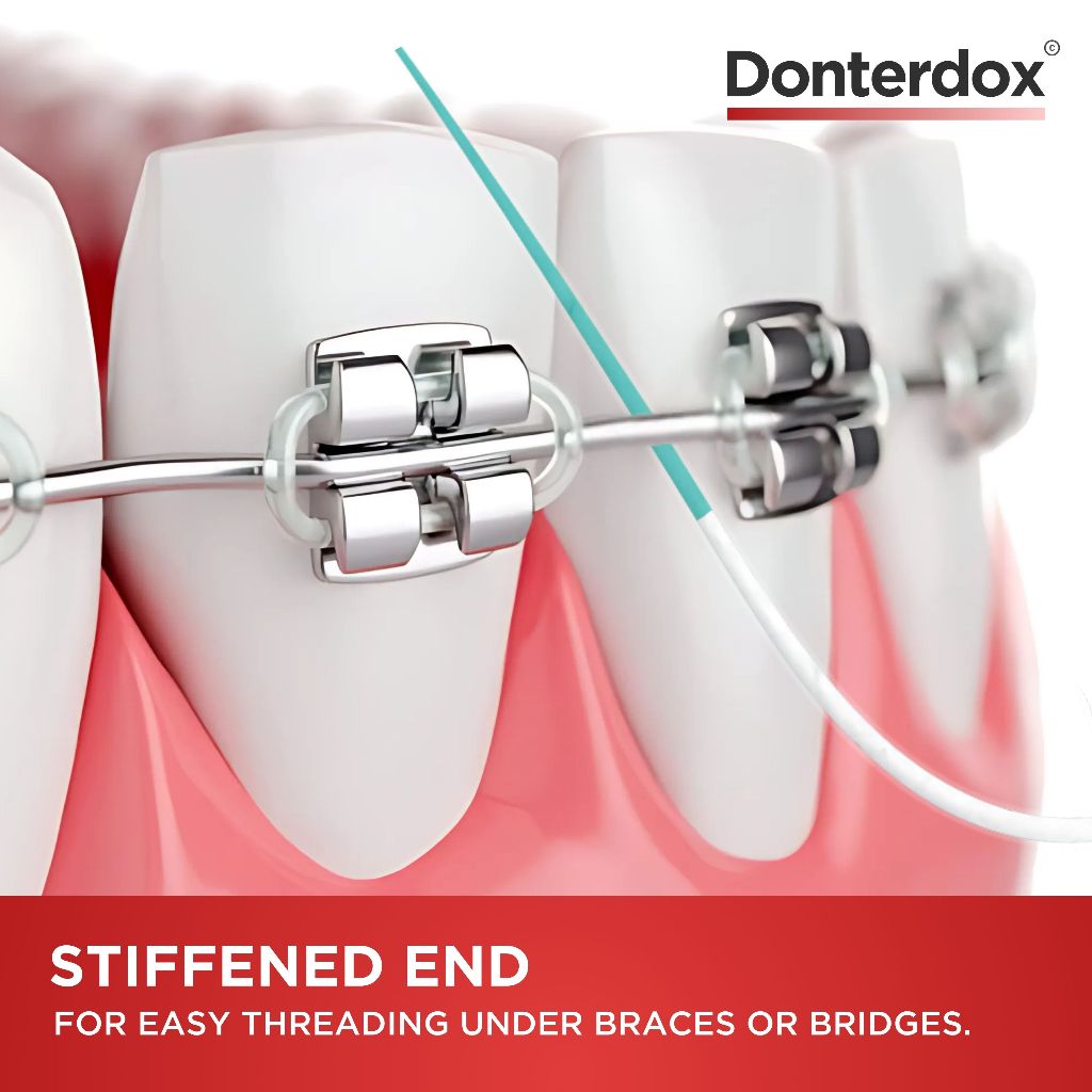 ไหมขัดฟันปลายแข็งสำหรับคนจัดฟัน - Donterdox รุ่น OrthoThread [จำนวน 50 เส้น] - ปลายแข็งสำหรับสอดใต้เหล็กจัดฟัน รูปที่ 5