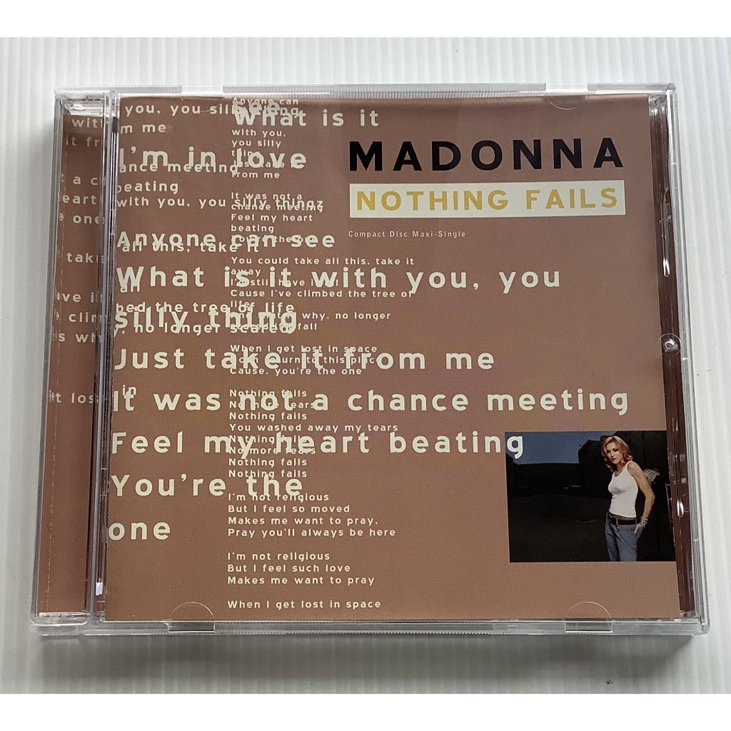 CD ซีดีเพลงวินเทจ Madonna Nothing Fails 5 Tracks + Nobody Knows Me 3 Tracks Maxi Single CD ลิขสิทธิ์