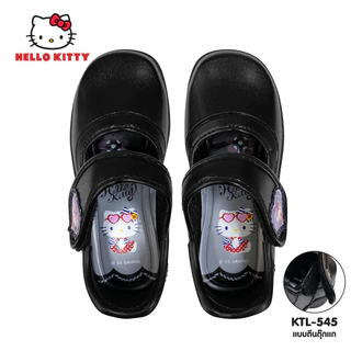 Hello Kitty รองเท้าเด็กนักเรียนหญิงคิตตี้ รุ่นตีนตุ๊กแก ไซต์25-30 KTL-542,KTL-545