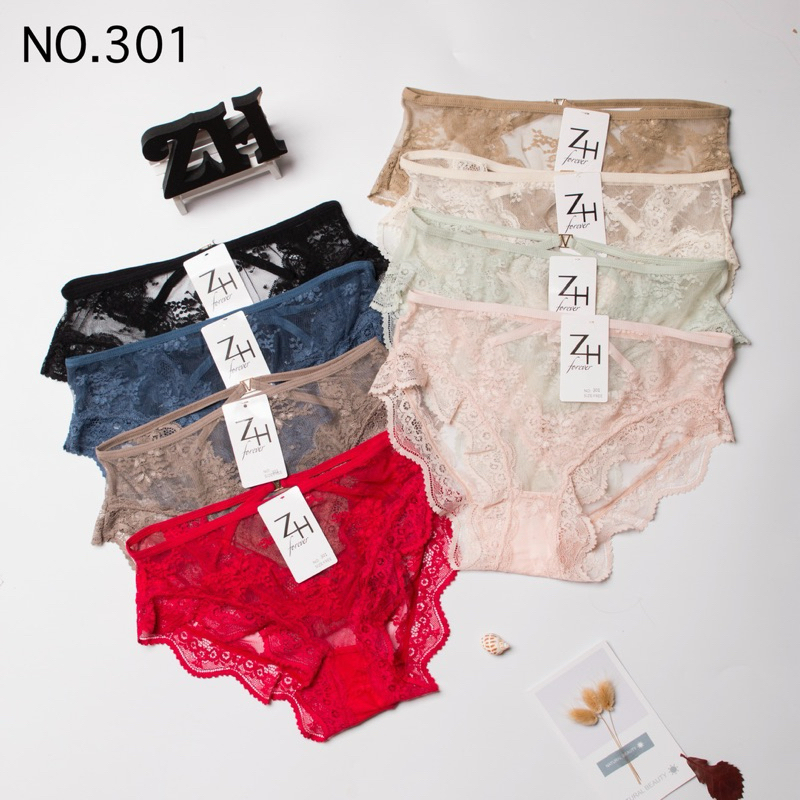 ZH.301กางเกงชั้นในลูกไม้เอวต่ำโชว์หลัง บิกินี่ลูกไม้เซ็กซี่สุดๆ(8สีพร้อมส่ง)