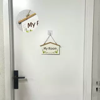 💥พร้อมส่งป้ายไม้แขวนตกแต่งแนววินเทจwelcome,toiletและroomขนาด14.5*22 cm