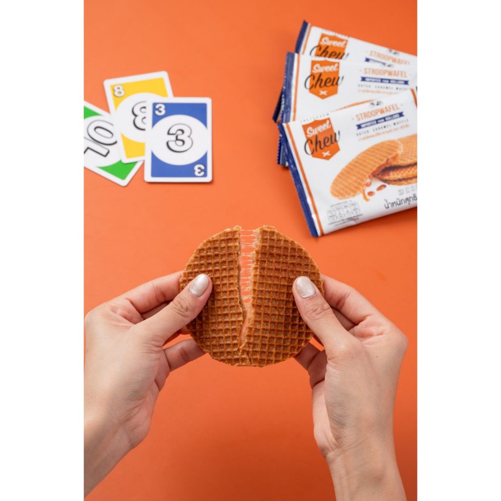 (1 ชิ้น/ซอง) SweetChew Stroopwafel วาฟเฟิลสอดไส้คาราเมล สตรูปวาฟเฟิล รสออริจินัล และรสช็อกโกแลต - รูปที่ 6