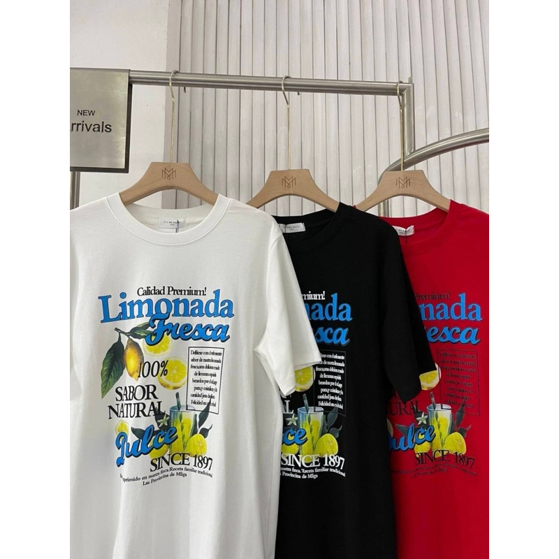 เสื้อยืดลาย lemonade 🍋 ป้าย it's me basic