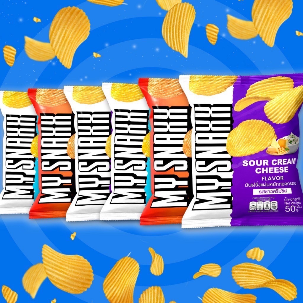 MY SNAXX มันฝรั่งแผ่นหยัก 50g 24ซอง