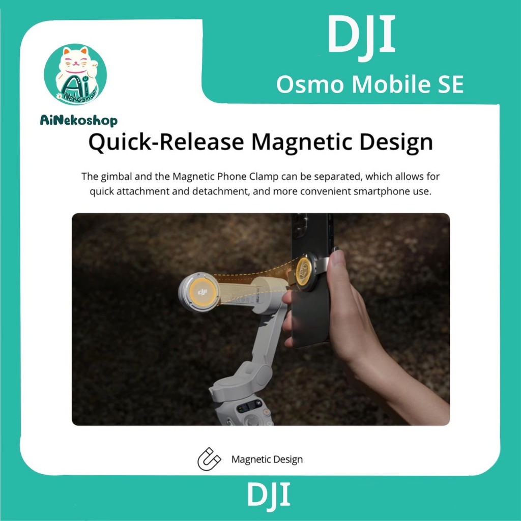 DJI Osmo Mobile SE - Smartphone Stabilizer | ไม้กันสั่นสำหรับสมาร์ทโฟน | ระบบกันสั่น 3 แกน | ตัวเครื่องพับได้น้ำหนักเบา