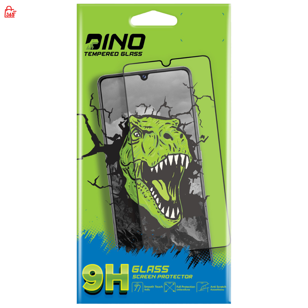 ฟิล์ม สำหรับ OPPO A15 A15s A16 A16K ฟิล์มกระจกกันรอย Dino แบบใสเต็มจอ ขอบสี
