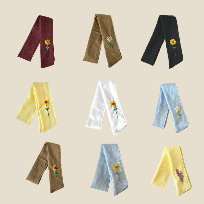 🌻โบว์(แบบสั้น)🌻 โบว์ผูกผม ผ้าพันคอ ริบบิ้นผูกผม ribbon