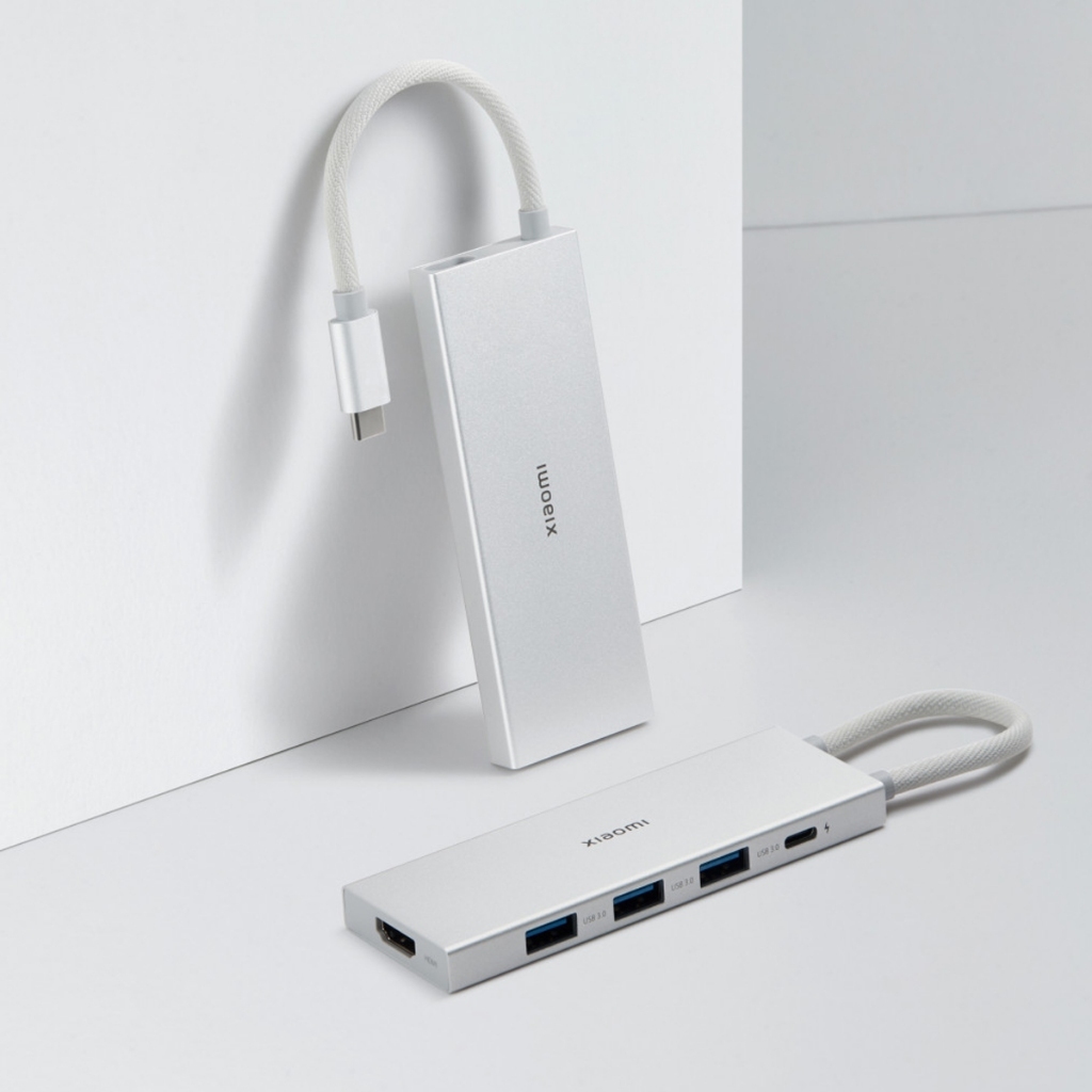 Xiaomi 5-in-1 Type-C Hub ชาร์จเร็ว 5 พอร์ตในฮับเดียว เชื่อมต่อกับหน้าจอภายนอกขนาดใหญ่