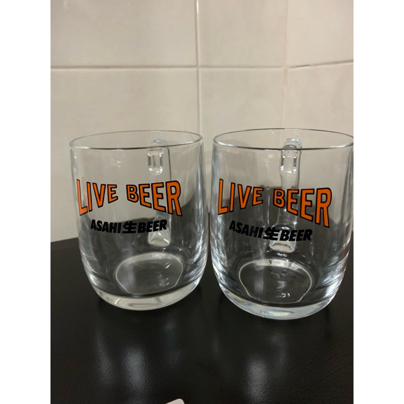แก้วเบียร์ Asahi สกรีน Live beer Asahi