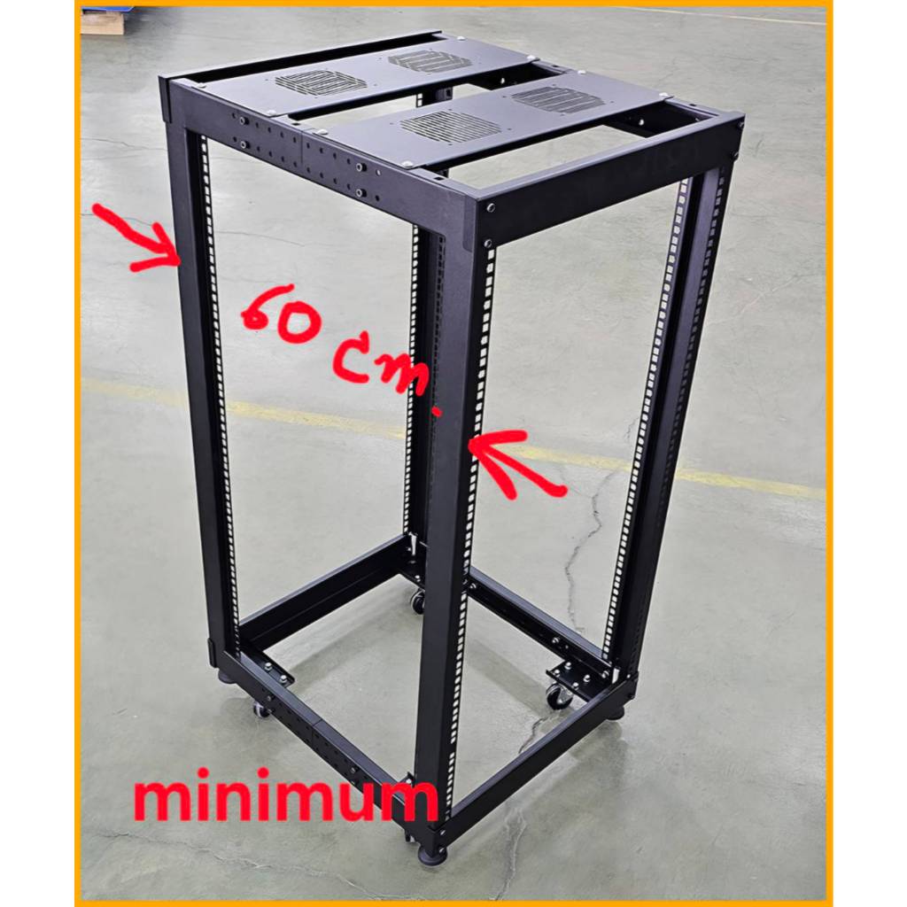 Open Rack 19” Knock down 15u,21u Ver.2 ปรับความลึกได้ ุ60cm-100cm.